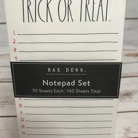 Rae Dunn TRICK OR TREAT Notepad Set - Picture 2 of 7
